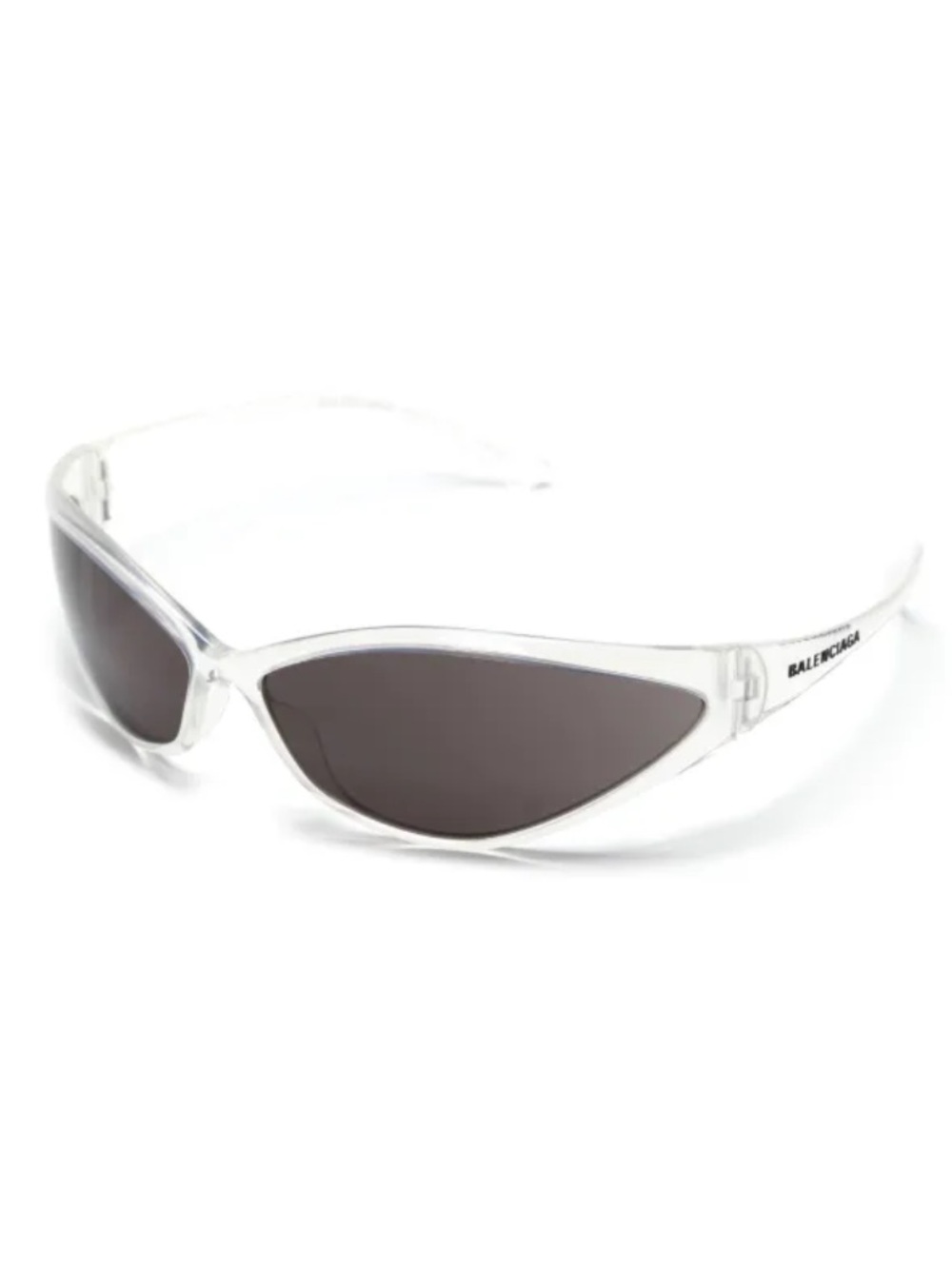 Balenciaga 90s Oval Sunglasses White